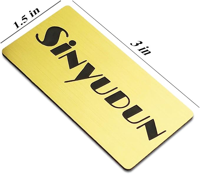 Custom Engraved Name Tag Badges for Business, Personalized Identification with Pin, Magnetic, Adhesive, or Blank Backing, 1.5"x3", White/Red Text