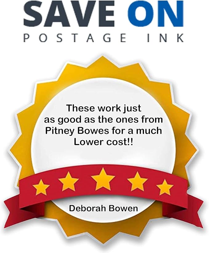 Save On Postage Ink Compatible PB 745-1 Direct Thermal Labels 4" X 6" Shipping Labels Compatible with PB J645, 1E03, 1E23 & 1E26 (6 Rolls)