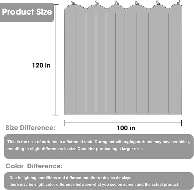 Cbsroro Room Divider Blackout Curtain Track Curtains Wall Dividers Panels Screen for Living Rooms Bedroom Office Privacy Partition Separation, W100 × L120 Inch,1 Panel, Light Grey