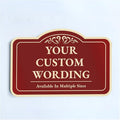 Custom Decorative Metal Sign 'Design 1 Red Brick' 14x10 In - Personalized Aluminum Driveway Sign, Waterproof, Made In USA