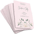 Wanderings Handmade Pink Deckle Edge Blank Paper - 4x6 - Pack of 50 - Watercolour/Mixed Media Paper - Save The Date Invitations Greeting Cards Notes DIY Arts Crafts - Thick 150 GSM