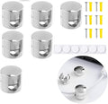 6 Sets Charger Cord Holder, Silver Metal Adhesive Cable Management Clips,Adjustable Cable Anchor Holders,Wire Organizer for Desk, Wall, Home, Office