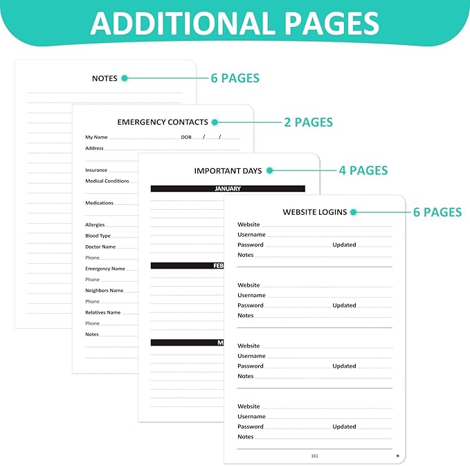 Comkiso Address Book with Individual Alphabetical Tabs Laminated, Large Print Address Book with 468 Wide Lining Entry Spaces, Change of Address Labels, Hardcover Address Book 5.7 x 8.5" - Aquamarine