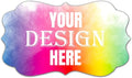 Custom 100-500 Stickers with Any Image Logo and Text. Personalized Labels for Business Logo, Thank You Notes (Fancy Frame, 4x3 Inch)