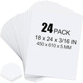 ToLanbbt 24 Pack White Foam Board, 18 x 24 x 3/16" Thick Foam Core Acid Free Poster Foamboard for Art Craft Projects, Painting, Displaying, Signage, Wedding, School