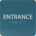 ADA CENTRAL SIGNS - 6" X6" Entrance Sign - ADA Compliant Tactile Graphics Grade 2 Braille Text Acrylic Wall Sign - Entry, Way in, Access Signs for Office, Hotel, Schools, Apartment, and Restaurants