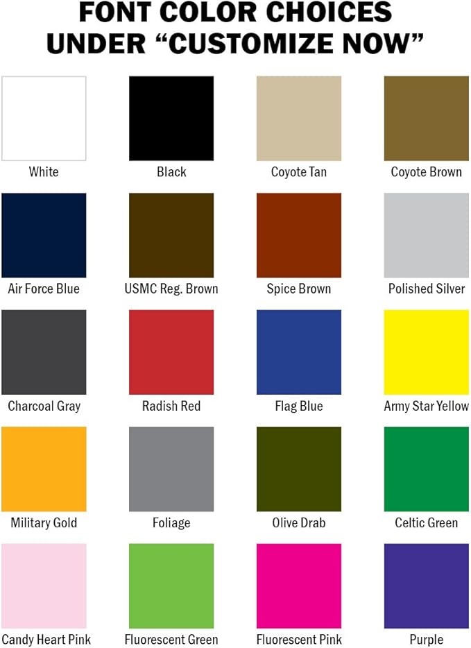 Custom Uniform Name Tapes Solid Colors. Made in The U.S.A. Ships Under 24 Hours. Orange Fabric, 3.5 Inch Hook Fastener (Uniform Ready Fastener)