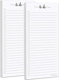 321Done 2-Pack Skinny To Do List Notepad, Made in USA - 3.7x8.5, College Ruled, Simple Stylish To-Dos Memo Pad for Planning, Tasks, Appointments, Reminders, Home, Office - 50 Sheets per Pad