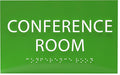 ADA CENTRAL SIGNS - 6" X4" Conference Room Sign - ADA Compliant Tactile Graphics Grade 2 Braille Text Privacy Sign | Wall Mount Plastic Meeting Signs For Schools, Hospitals, Offices, and Apartments