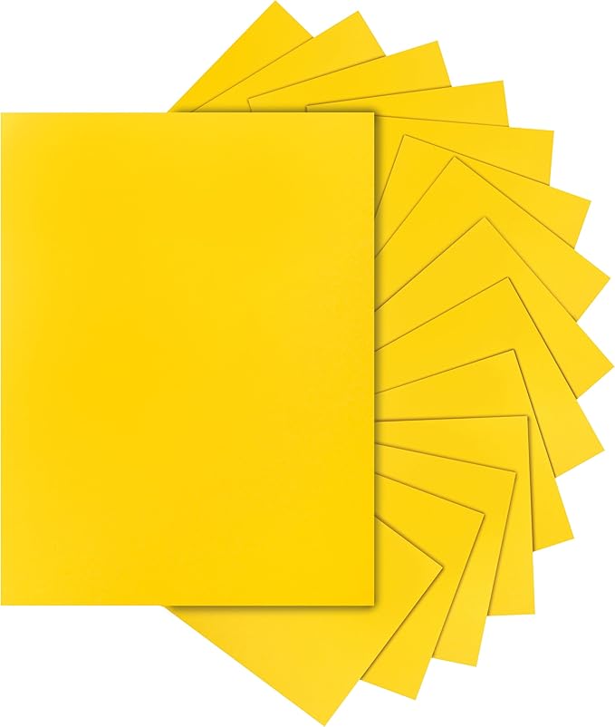 Silunkia 40 Sheets Yellow Cardstock 8.5 x 11 Crafts Paper, 200gsm/75lb Heavyweight Card Stock Printer Paper for DIY Cards Making, Certificates, Wedding Invitations, Menus, Birthday Decorations, School