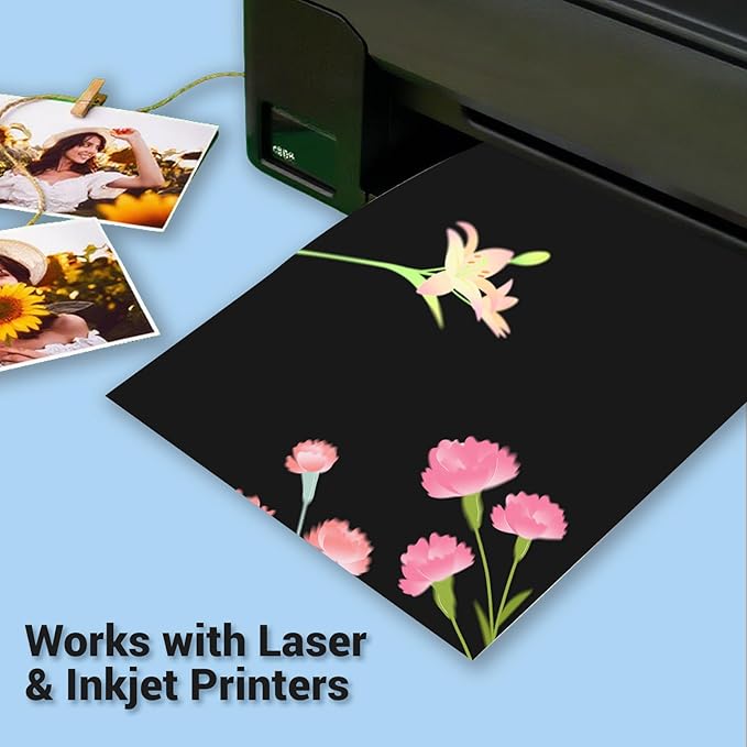 Cardstock 8.5 x 11, Thick Printer Paper 75 lb/200 gsm, 40 Sheets Card Stock Black, Heavy Card stock, Art CardStock Paper for Invitations, Diy Cards, Business Cards, Menus, Crafts, Drawing etc