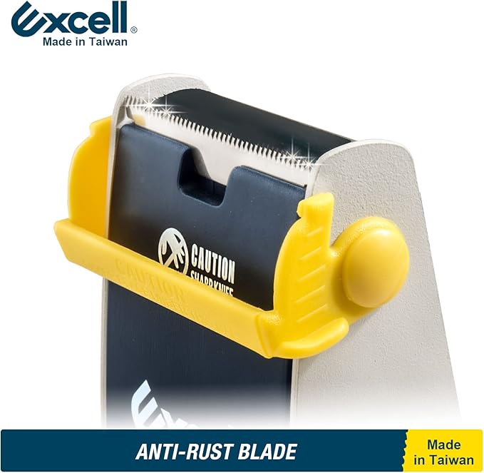 Excell ET-227 Heavy Duty Steel Desk Tape Dispenser (2" Wide) with Safety Blade Cover, Desk Top Dispenser for Home,Office, Shop, Retail Store and Warehouse Wrapping Purpose (2 Inch)