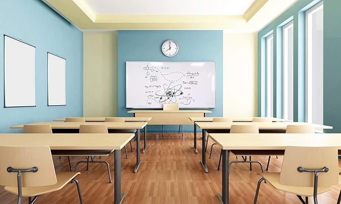 Ghent 4 x 4 Porcelain Magnetic Whiteboard, Aluminum Frame, 1 Marker, 1 Eraser, Made in the USA (M1-44-4)