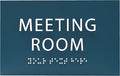 ADA CENTRAL SIGNS - 6" X4" Meeting Room Sign - ADA Compliant Tactile Graphics Grade 2 Braille Text Acrylic Wall Sign | Privacy, Interview, Room Name Sign for Schools, Hospitals, Offices, & Apartments