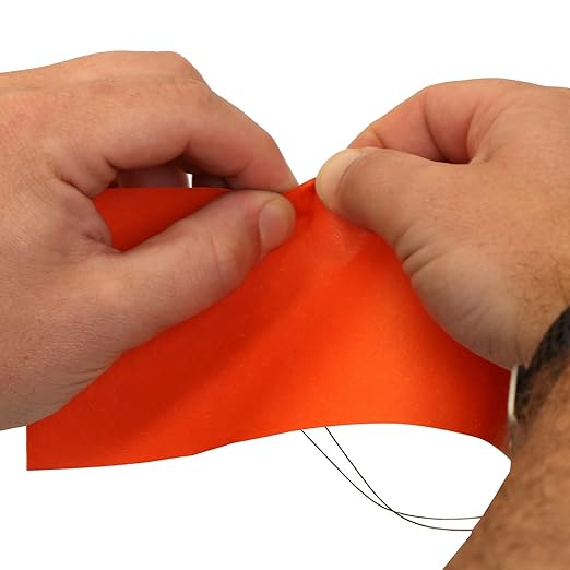 SmartSign Blank Tyvek Shipping Tags with Wire, Size #5 | 4 3/4" x 2 3/8", Pack of 100, Orange, Made in USA