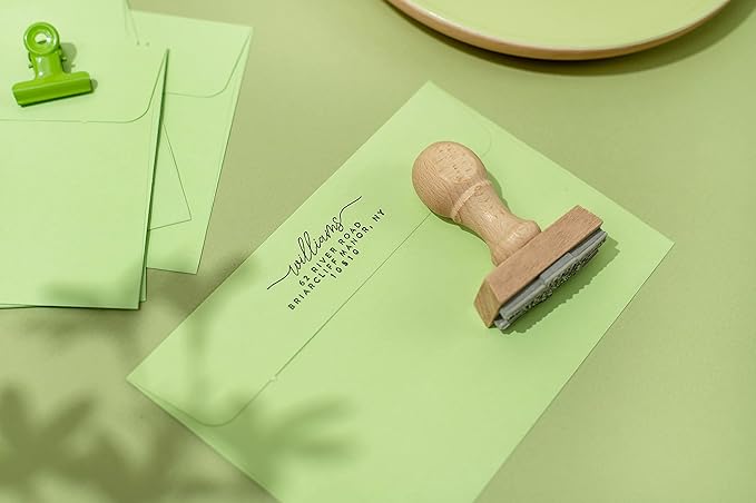 Stamp by Me | Custom Return Address Stamp - Up to 3 Designs to Choose | Personalized Self-Inking Stamp | Personalise Address Marker | Marks for Mailing | Custom Marker Self Ink