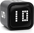 Rotating Productivity Timer 5, 10, 30, 60 Minutes Preset, Desk Cube w/Gravity Sensor for ADHD, Mute Functions, Ideal for Work, Study, Kitchen, Back to School (Black)