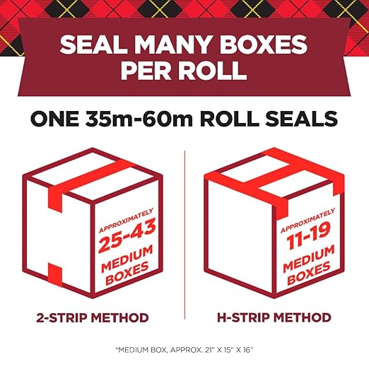 Scotch Secure Seal Packaging Tape, Packing Tape for Shipping and Moving, 1.88 in x 54.6 yd, 6-Pack