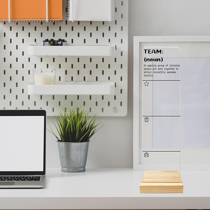 Monitor Memo Board Computer Monitor Memo Board Team Gifts Acrylic for Computer Monitors Laptop and Desktop No Screen Damage with Removable Design 12.6X 3.15 x 0.2 inches