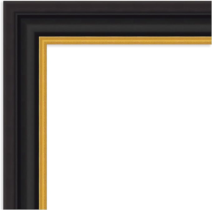 Amanti Art Black Framed Magnetic Board 22x30 Medium Vision Board for use with Magnets, 100% Metal Sheet to Display Items as Office Decor or for Home Organization in mudroom, Kitchen or Kids Room