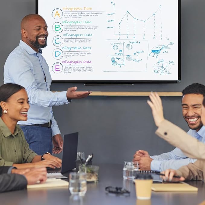 XIWODE 24x36 Inch Magnetic Dry Erase Whiteboard，Black Aluminum Frame Wall-Mounted for Home School Office Conference Room