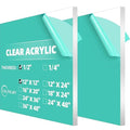 CALPALMY (2 Pack) 1/2" Thick Clear Acrylic Sheets - 12" x 12" Pre-Cut Plexiglass Sheets for Craft Projects, Acrylic Signs, Display Cases or Shelving and More - Easy to Cut with Power Saw etc