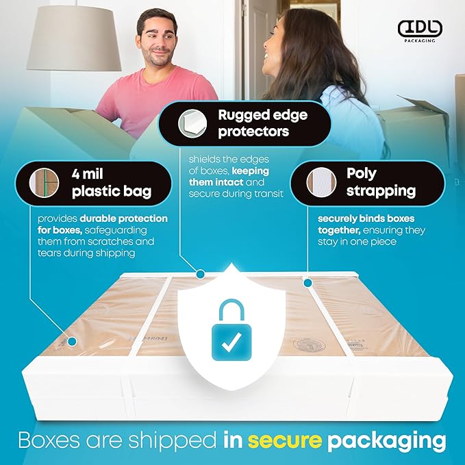 Long Shipping & Moving Boxes 20"L x 6"W x 6"H (25-Pack) - Extra Strength 200 lb vs Regular - Corrugated Boxes for Packaging Moving - Packing Box for FEDEX - Cardboard Box by IDL Packaging