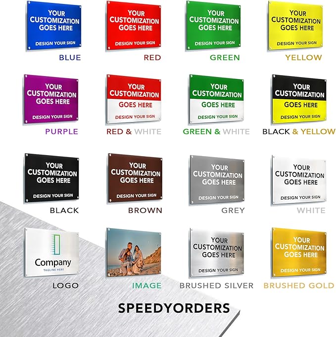 Custom Metal Signs, Personalized Aluminum, Customized Safety, Business Signs - Waterproof, White Aluminum (Green Background, 36x24 In)