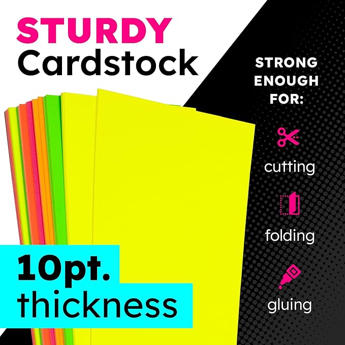 Hygloss Large Poster Board 22x28 - 25 Neon Pink Single Color Poster Boards Bulk Pack - 10 Pt. Thickness Colored Poster Board Paper for Projects, Signs, Displays - Posterboard Multipack 22" x 28"