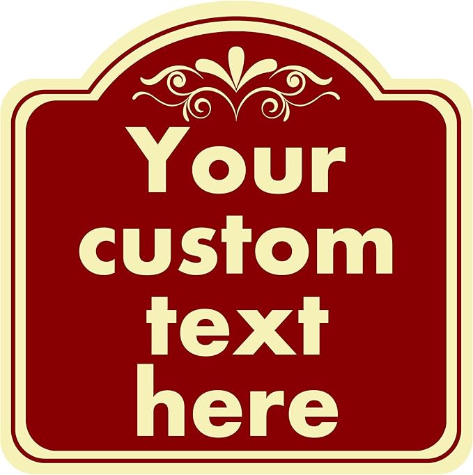 Custom Sign, Custom Indoor/Outdoor Decorative Sign，Aluminum Weatherproof Metal Sign Multiple Sizes, Customize for Office, Business, Workplace, office, Home, Delivery Signs