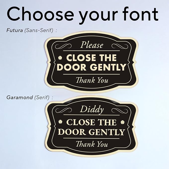 Custom Decorative Outdoor Metal Sign - Personalized Aluminum Driveway Sign, Waterproof, Made in USA - Design 3 Black Charcoal 18x12 In