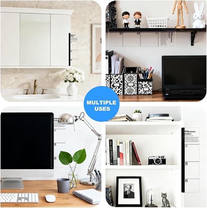 Computer Monitor Memo Board Difference Maker Board Logo Monitor Message Board Office Desk Accessories for Office Home Computer Monitor Left and Right