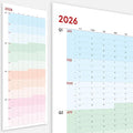 Large Wall Calendar 2026 (39 x 17 inches - Rolled) Dry Erase Calendar for Wall, Erasable Wall Planner, Vertical Layout, Quality Large Print, Gloss Lamination, Special Continuous Design.