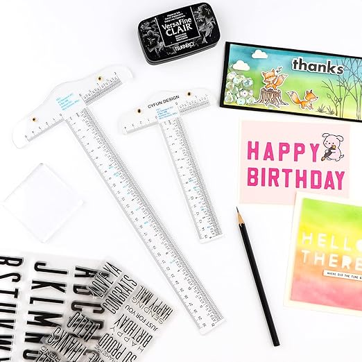 CYFUN DESIGN 12" 6" Acrylic T-Square Ruler Precision Marking T Square Ruler, 3 Pack, Transparent, T Ruler, for Crafting Drafting and General Layout Work Art Framing & Drafting Scrapbooking Crafting