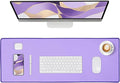 ALOANES Waterproof Mouse Pad with Durable Stitched Edge, XL Gaming Keyboard Pad, Non-Slip Rubber Base Mouse Mat, Extended Desk pad for Gamer, Office & Home, Lavender Mousepad 31.5''x 11.8''x 0.12''