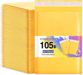 Ctarsthome 105Pack Yellow 6x10inch Kraft Bubble Mailers Small Business Mailing Packages Self-Sealing Paper Envelopes, Mailer Shipping Padded Envelopes with Strong Adhesion for Jewelry Makeup Supplies