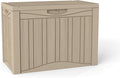 PATIOEASY 45GAL Deck Box -Grey,Lockable Patio Outdoor Storage Box for Furniture,Waterproof,Outdoor Cushions