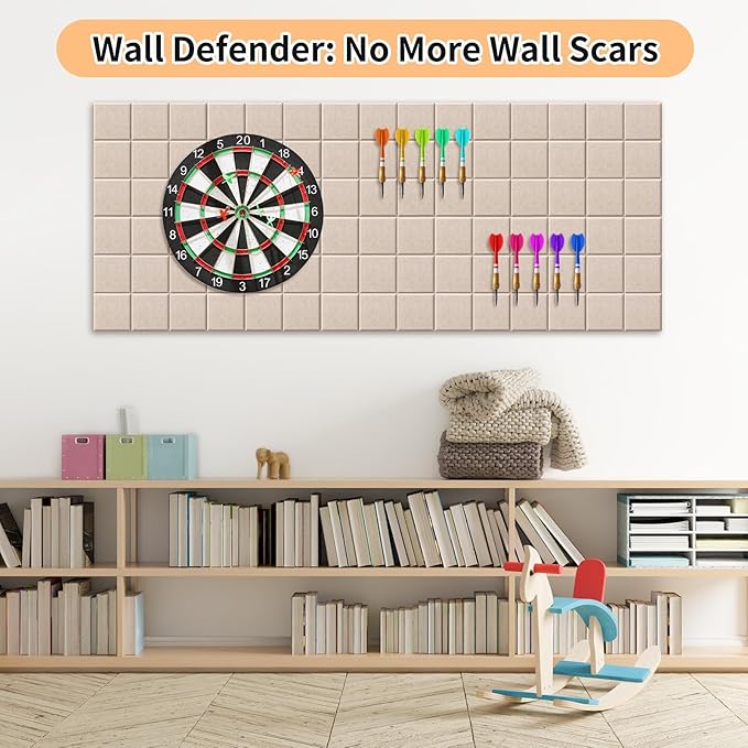 Smarpau Cork Board 48"X36", 12 Pack Nine-Grid Felt Bulletin Boards, Small Pin Board with Removable Adhesive Tabs Pushpins, Cork Wall Tiles for Office Home Classroom Decor -Grey