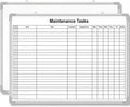 Lined Whiteboard Blank Grid Aluminum Frame Dry Erase Board Reusable Wall Mounted Board for Scheduling, to Do Lists Weekly Planning Home Work (36 x 24 Inch,Horizontal Maintenance Tasks)
