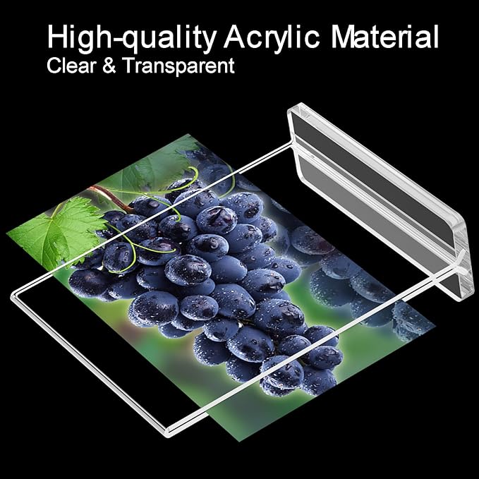 BlueValley Acrylic Sign Holder 8.5 x 11 Vertical - Double Sided Clear Sign Holders Plastic Stands for Display-6 Pack Document Paper Sign Stand for Table Top, Office, Restaurant, Store, Wedding, Party, Show Fairs