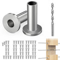 Steel DN Mate 100 Pack Stainless Steel Protector Sleeves for 1/8" 5/32" or 3/16" Cable Railing, Cable Protector Sleeves for Cable Railing System,T316 Cable Railing Hardware with a Drill Bit, DE100