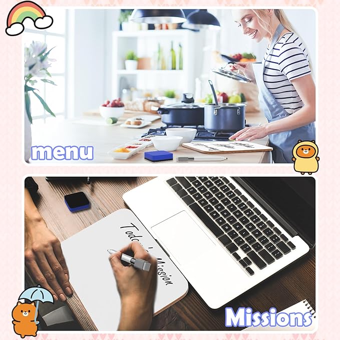 12 Pack Small White Board Dry Erase 5x7 Inch Mini Whiteboard Small Dry Erase Board with Markers Erasers Double Sided Dry Erase Lapboards for Students Teachers School Supplies Meeting Voting (12)