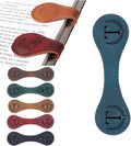 Personalized Magnetic Leather Bookmark, 26 Letters Custom Leather Bookmarks, Handmade, Leather Magnetic Bookmark for Book Lovers Readers Women Kid(Blue，T）