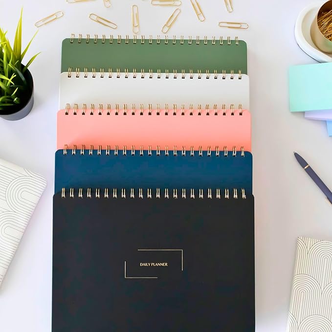 Merely Home Undated Weekly Planner | 8.25” x 11.75” Work To-Do Notebook | ADHD Academic Organizer | Multi-Layout | Men and Women Planner | College Supplies | Pink | Landscape Layout