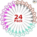 iBayam 8 '' Multipurpose Heavy Duty Scissors Bulk 24-Pack, 2.5mm Thickness Ultra Sharp Blade Shears with Comfort-Grip Handles for Household School Office Supplies, Right/Left Hand Tools