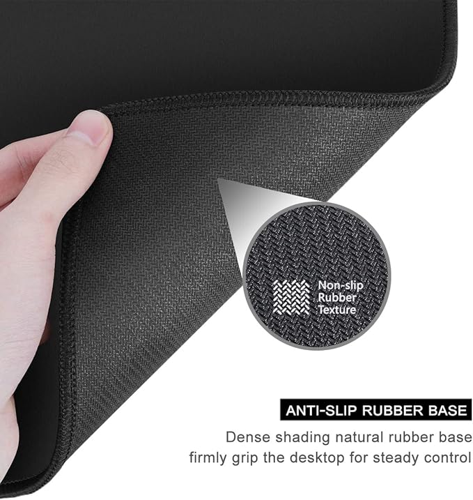 Auhoahsil Mouse Pad, 12 x 10 in Oceans Theme Computer Mouse Pad for Desk, Premium-Textured Non-Slip Rubber Stitched Edges Waterproof Square Mouse Mat for Gaming Work Wireless Mice, Shark