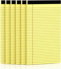 Roneky Yellow Legal Pads 8.5 x 14 Note Pads, 6 Pack 8.5 x 14 Notepads, Wide Ruled Lined Paper, Micro Perforated Writing Paper, 30 Sheets Per Notepad for Work/School/Office