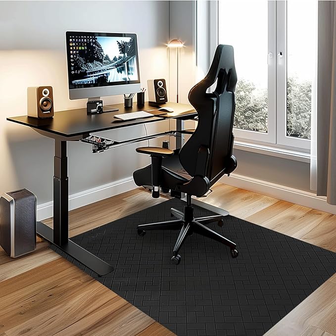 Office Chair Mat for Hard Floor, 63"x51" Large Computer Chair Mat, Multi-Purpose Desk Floor Protector for Work, Home, Gaming