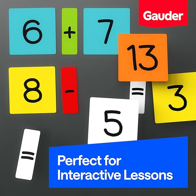 GAUDER Magnetic Dry Erase Labels | 30x Magnetic Labels (3 Inches x 1 Inch) | Dry Erase Magnets for Classroom, Whiteboard and Blackboard