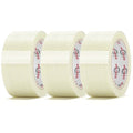 Ealyder Tape 3 Pack Transparent Reinforced Fiberglass Tape – 2 Inch x 30 Yards, 5.5 Mil Filament Strapping Tape, Adhesive Heavy Duty